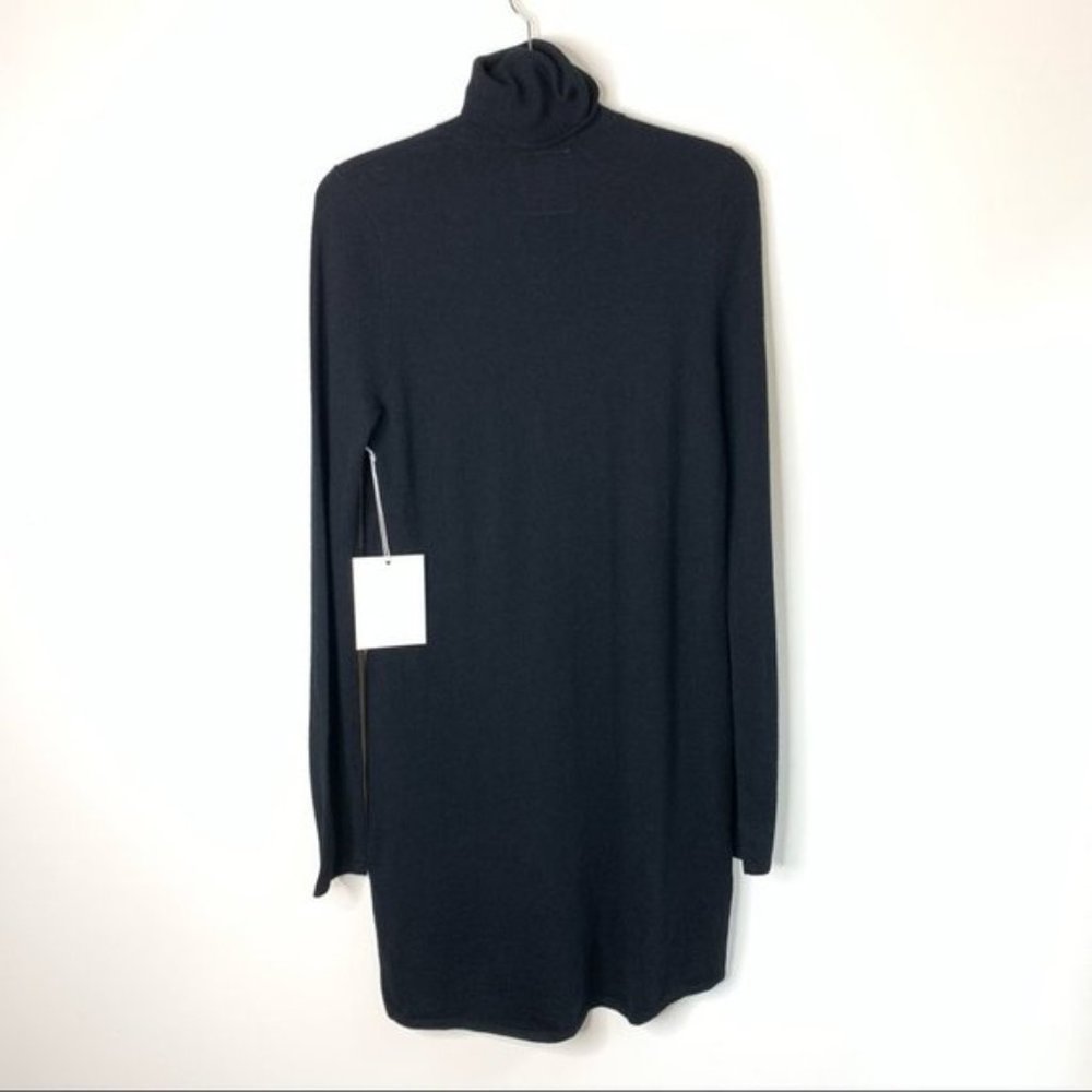 One Teaspoon Superior Merino Knit Funnel Turtleneck Dress Jet Black Size XXS - Picture 11 of 16